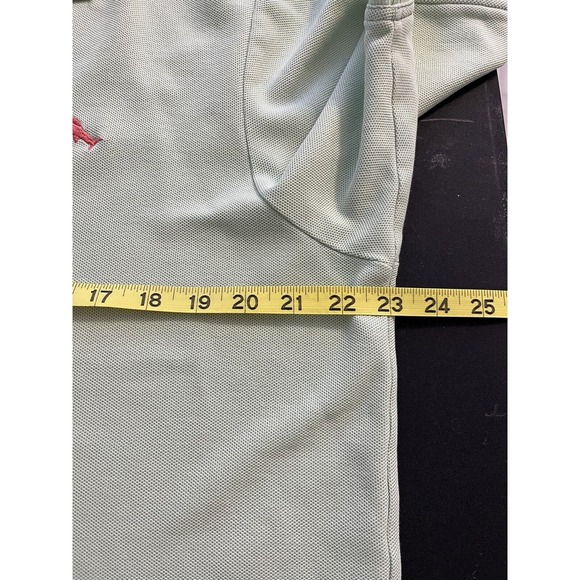 Tommy Bahama Large Adult Polo Shirt Green Short Sleeve Golf Tropical Logo Mens - Picture 7 of 9